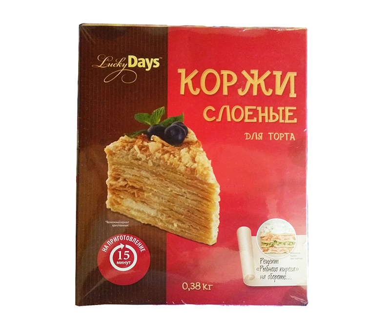 Коржи слоеные 380г Lucky Days 