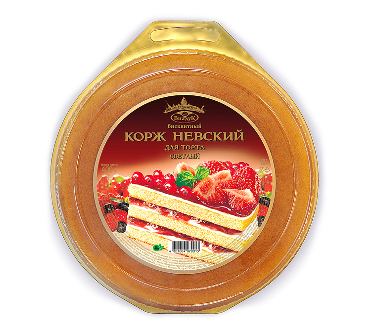 Коржи бисквитные 400г Невский светлый