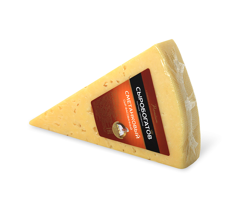 Сыр твердый 50% 180г Сметанковый Сыробогатов