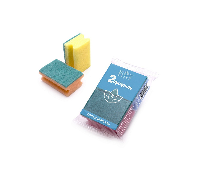 Губки для посуды 2шт PRIDE Профиль