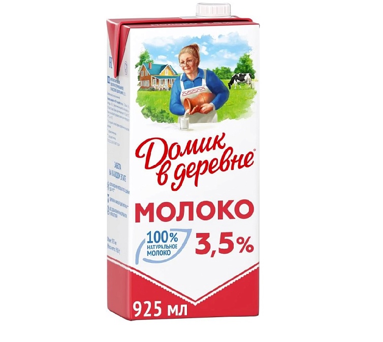 Молоко 3,5% 950мл Домик в деревне