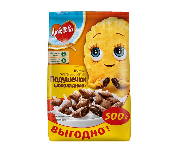 Готовый завтрак 500г подушечки шоколад