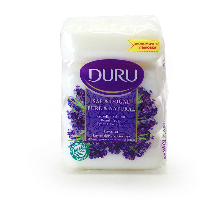 Мыло туалетное 4х85г DURU Лаванда