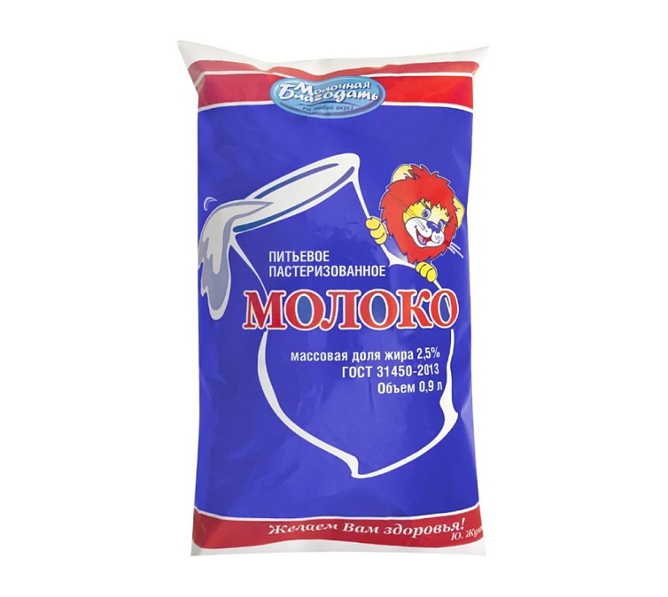 Молоко 2,5% 1л Молочная Благодать Молоко 2,5% 1л Молочная Благодать