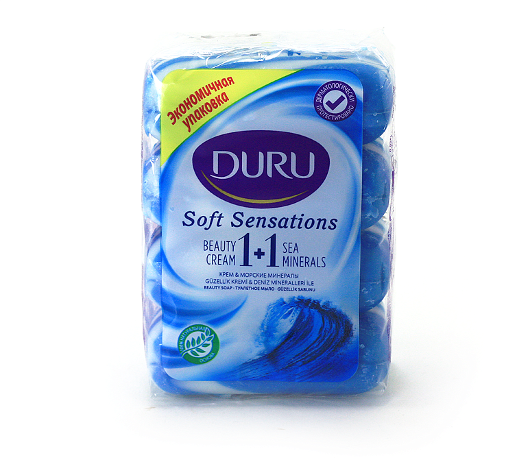 Мыло туалетное 4х90г DURU 1+1 Морские минералы