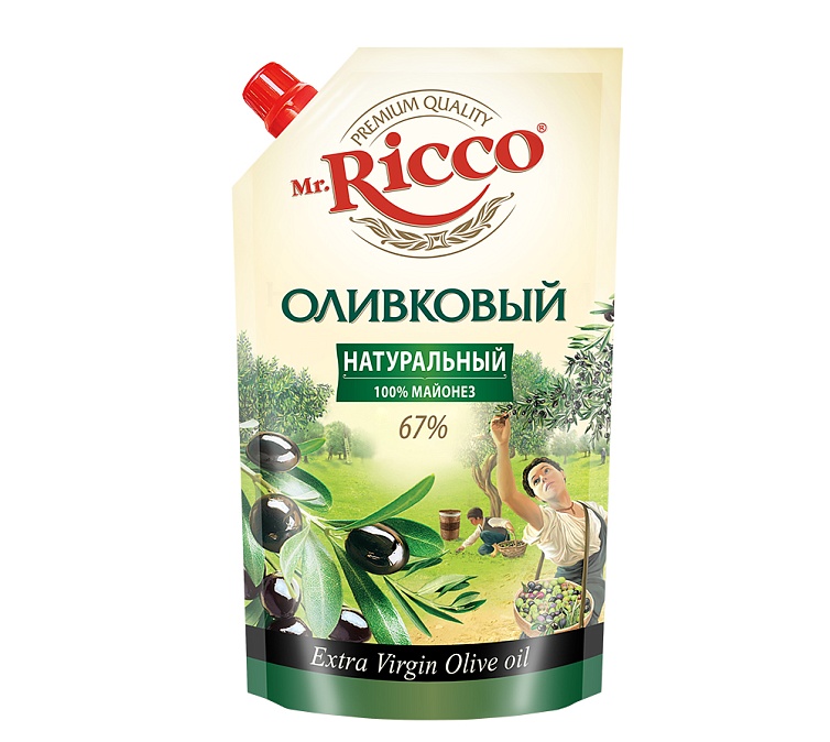 Майонез 67% 220мл Ricco Organik Оливковый