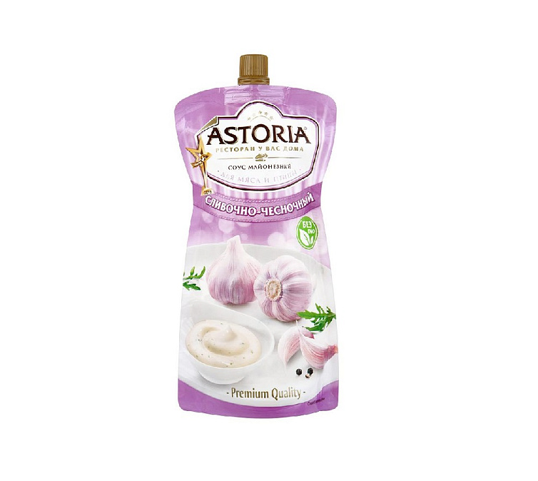 Соус 42% 420г Астория майонезный сливочно-чесночный
