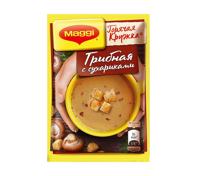 Горячая Кружка Грибная с сухариками 20г Maggi Горячая Кружка Грибная с сухариками 20г Maggi