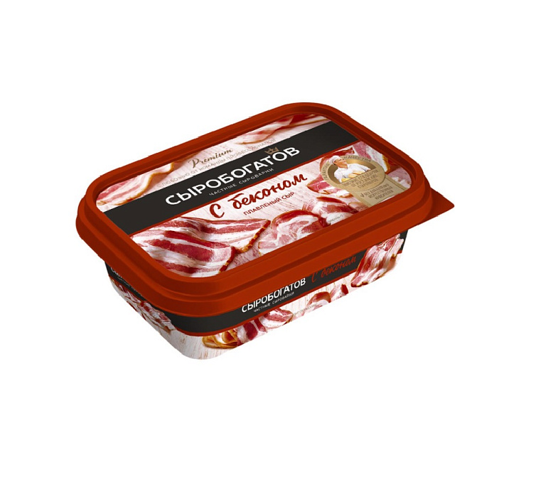 Сыр плавленый 50% 200г С беконом Сыробогатов