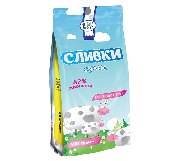 Сливки сухие 42% 400г Relish ГОСТ молоко сухое