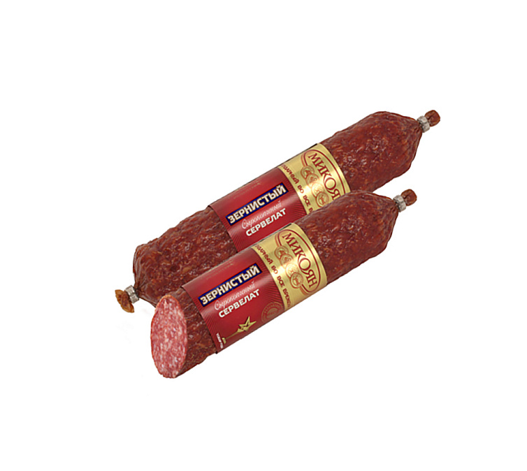 Сервелат в/к 1кг Зернистый Микоян