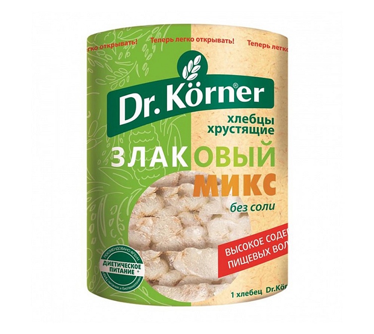 Хлебцы 90г Dr.Korner не сладкие Хлебцы 90г Dr.Korner не сладкие