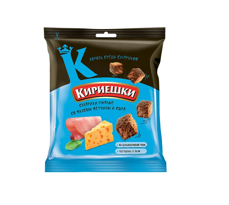 Сухарики 100гр Кириешки Ветчина и Сыр
