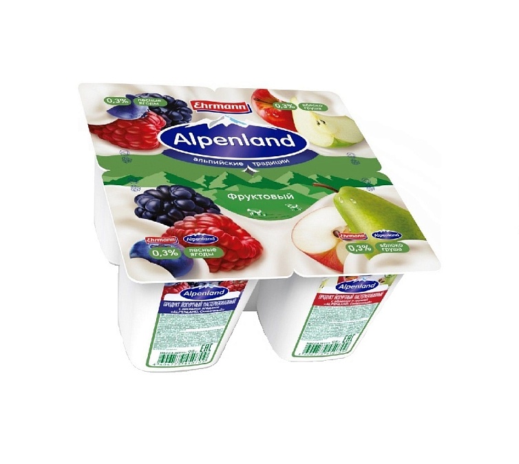 Йогурт 0,3% 95г Alpenland яблоко-груша
