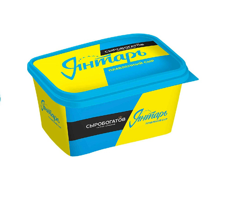 Сыр плавленый 60% 400г Янтарь Сыробогатов 