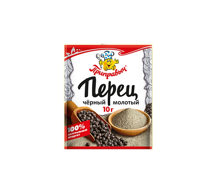 Перец черный молотый 10г Приправыч Перец черный молотый 10г Приправыч