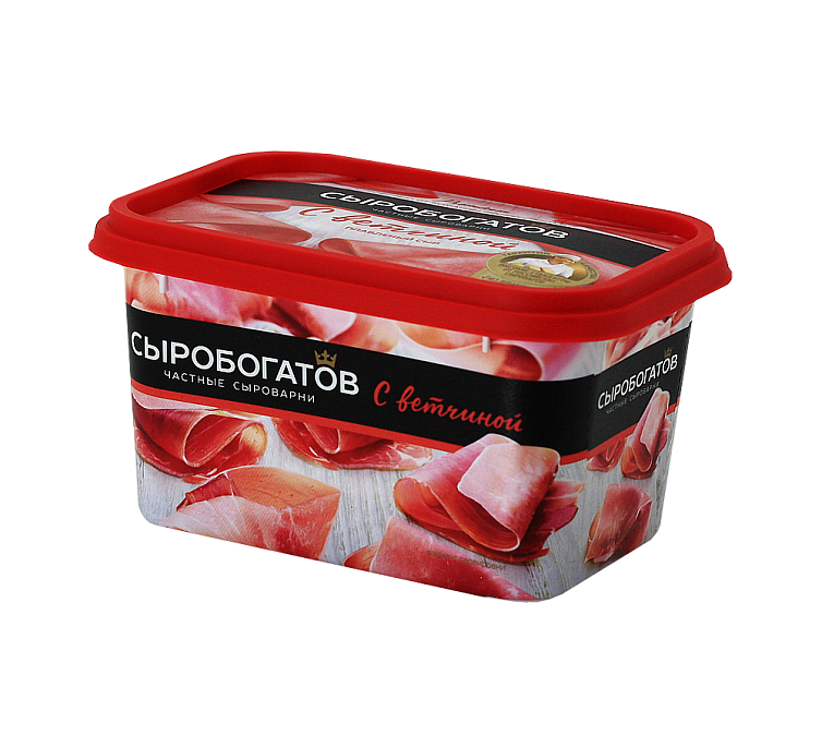 Сыр плавленый 50% 400г Сыробогатов С ветчиной ванночка