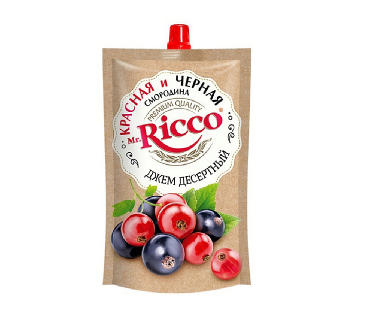 Джем 300г Mr.Ricco Клубника-вишня Мистер Рикко
