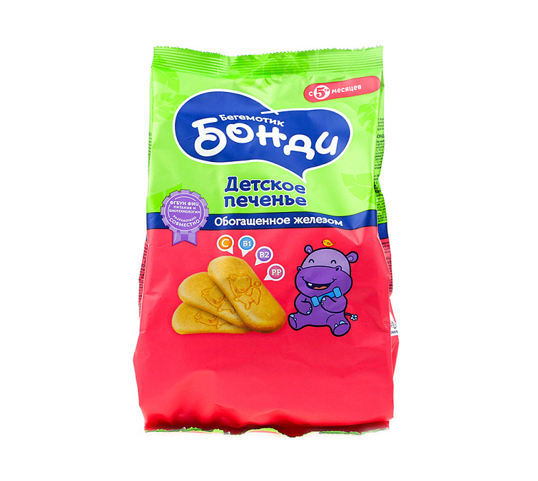 Печенье детское 180г Бонди Обогощенное железом