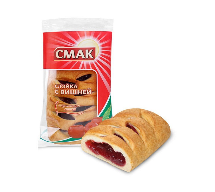 Слойка с вишней 90г СМАК Слойка с вишней 90г СМАК