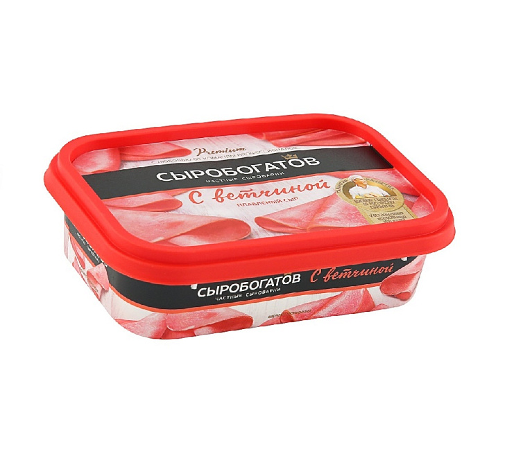 Сыр плавленый 50% 200г С ветчиной ТМ Сыробогатов Сыр плавленый 50% 200г С ветчиной ТМ Сыробогатов