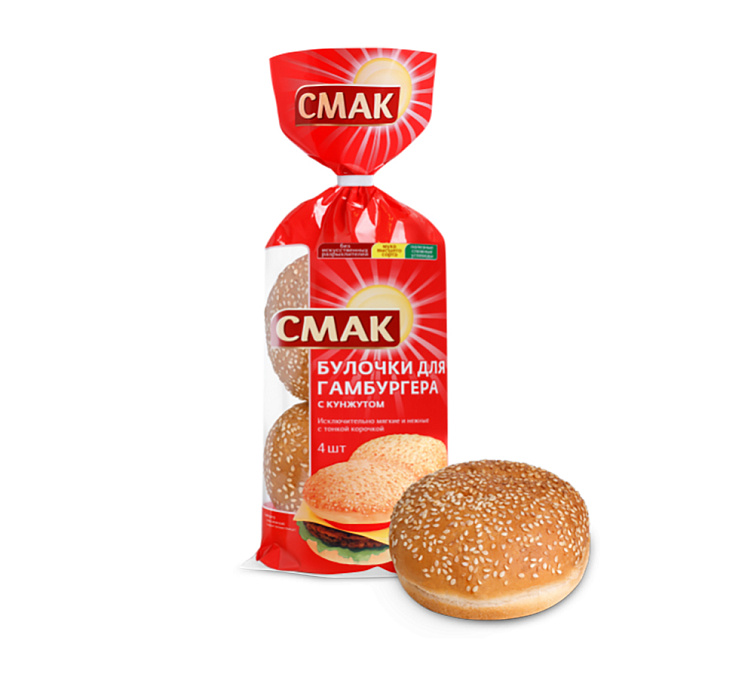 Булочки для гамбургера 4х60г СМАК