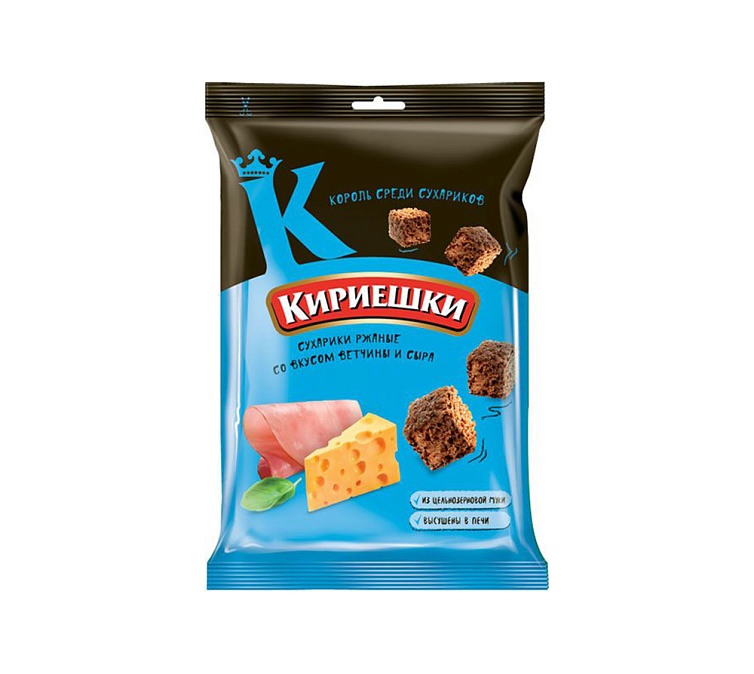 Сухарики 200г Кириешки Ветчина и Сыр Сухарики 200г Кириешки Ветчина и Сыр